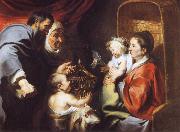 Jacob Jordaens The Virgin and Child with Saints Zacharias,Elizabeth and John the Baptist oil painting reproduction